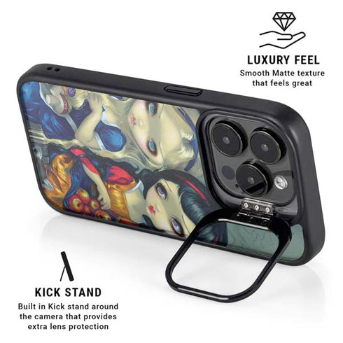 Alice & Snow Fairy Tail with Cat and Raccoon by Jasmine Becket-Griffith iPhone 16 Pro Kickstand Case